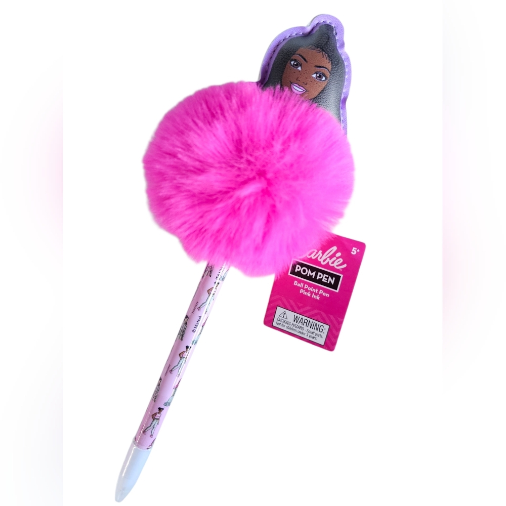 Barbie Vibrant Fluffy Pom Pom Pen